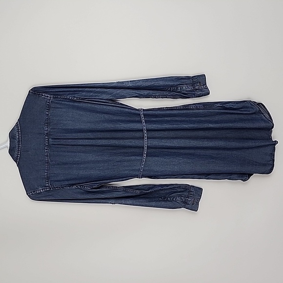 2016 Denim By Parasuco Button Up Jean Shirt Dress  Long Sleeve Size Medium - Picture 6 of 12